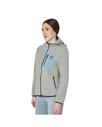 WOMEN S PATCH POCKET TEDDY FULL ZIP JACKET W/HOOD