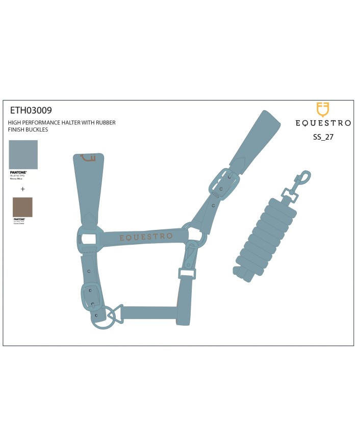 HIGH PERFORMANCE HALTER RUBBER FINISH BUCKLES W/LEADROPE