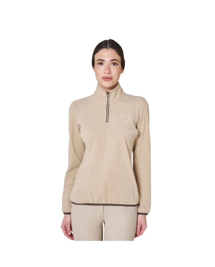 WOMEN S FLEECE HIGH NECK SWEATER W/HALF ZIP