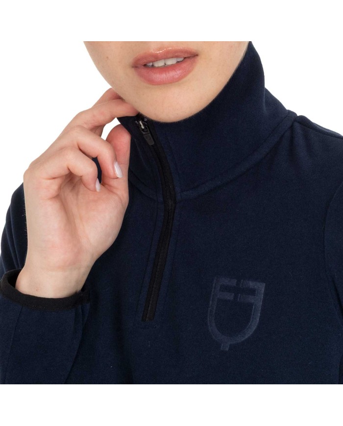 WOMEN S FLEECE HIGH NECK SWEATER W/HALF ZIP