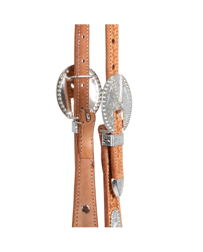 ONE EAR SILVER EDITION WESTERN BRIDLE WITH BASKET TOOLING