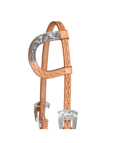 ONE EAR SILVER EDITION WESTERN BRIDLE WITH DIAMOND TOOLING