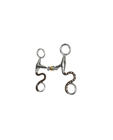 MORSO WESTERN FERRO BRUNITO C/GIOCO-LINGUA RAME ASTE CURVE METALAB MORSO WESTERN FERRO BRUNITO C/GIOCO-LINGUA RAME ASTE CURVE METALAB