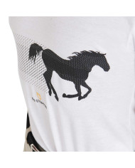 T-shirt bambino slim fit con stampa cavallo da corsa