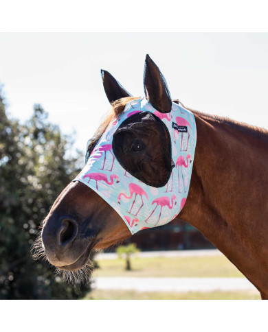 Maschera anti mosche in lycra con retina copriorecchie Maschera anti mosche in lycra con retina copriorecchie