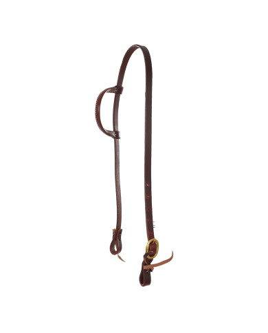 TESTIERA POOL'S 1 ORECCHIO UNA FIBBIA OTTONE COLOR DARK BROWN TESTIERA POOL'S 1 ORECCHIO UNA FIBBIA OTTONE COLOR DARK BROWN