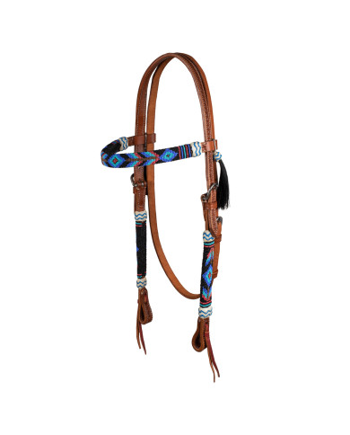 TESTIERA WESTERN CON DECORAZIONI NAVAJO TESTIERA WESTERN CON DECORAZIONI NAVAJO