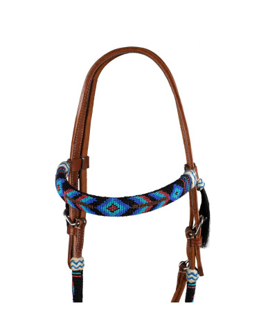 TESTIERA WESTERN CON DECORAZIONI NAVAJO TESTIERA WESTERN CON DECORAZIONI NAVAJO