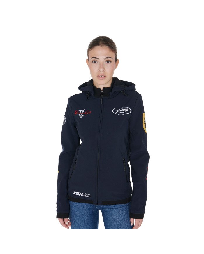 Giacca softshell unisex multilogo felpato