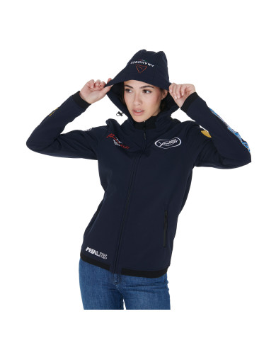 Giacca softshell unisex multilogo felpato Giacca softshell unisex multilogo felpato