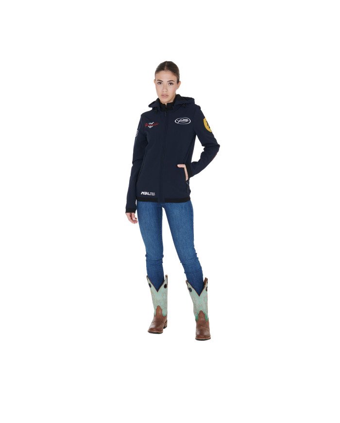 Giacca softshell unisex multilogo felpato