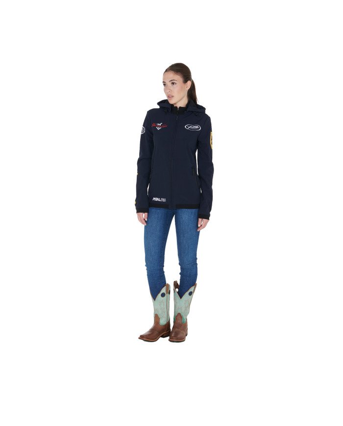 Giacca softshell unisex multilogo felpato