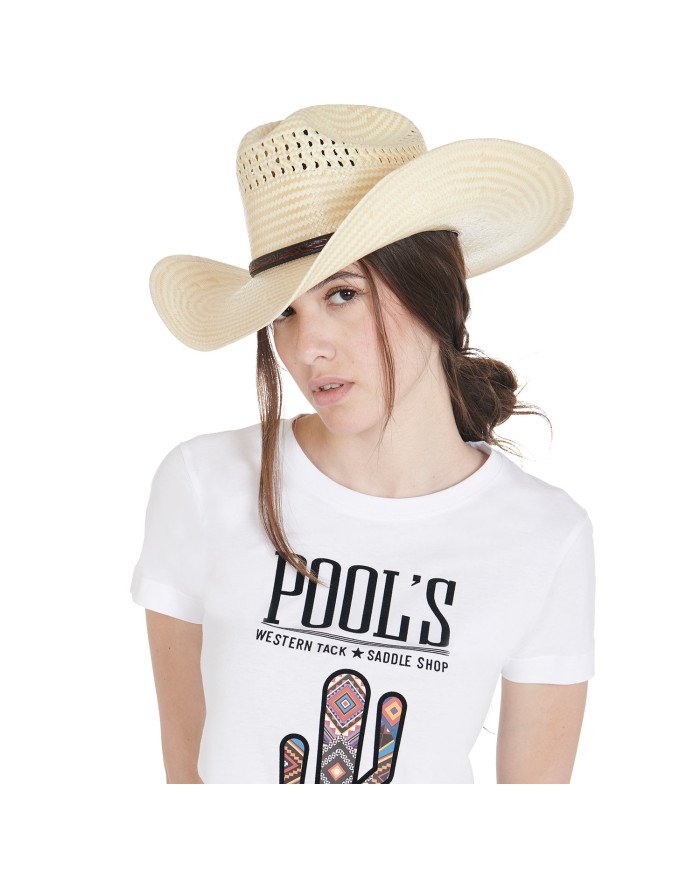 T-shirt donna slim fit con totem cactus