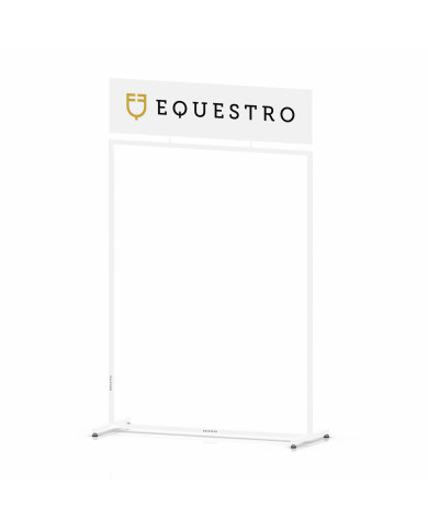 Espositore per abbigliamento in acciaio bianco L1000xW400xH1600 mm Espositore per abbigliamento in acciaio bianco L1000xW400xH1600 mm