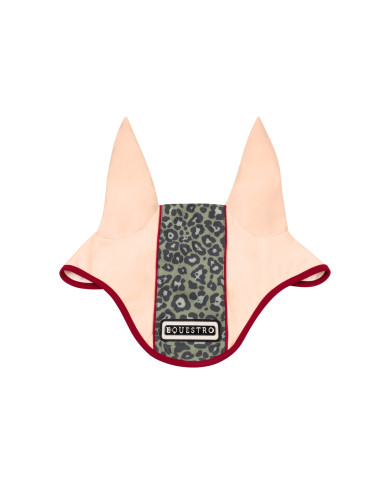 Cuffietta in tessuto tecnico con fascia centrale leopardata Cuffietta in tessuto tecnico con fascia centrale leopardata