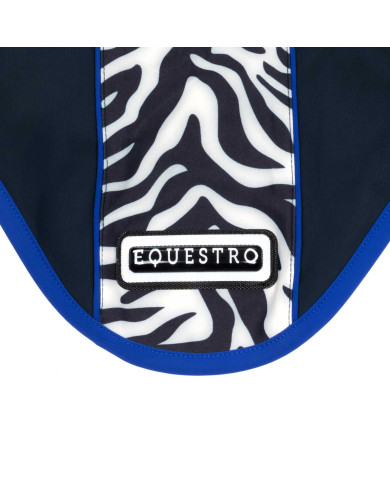 Cuffietta in tessuto tecnico con fascia centrale zebrata Cuffietta in tessuto tecnico con fascia centrale zebrata