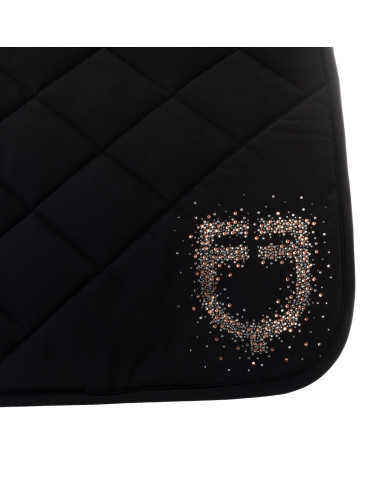 Sottosella da dressage in tessuto tecnico con logo in strass