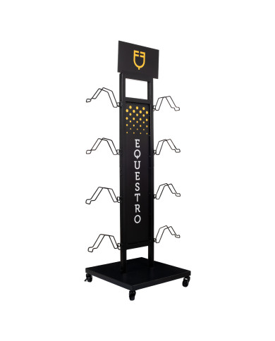 Espositore caschi acciaio 8pz L500/W500/H1590 mm