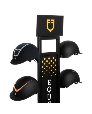 Espositore caschi acciaio 8pz L500/W500/H1590 mm