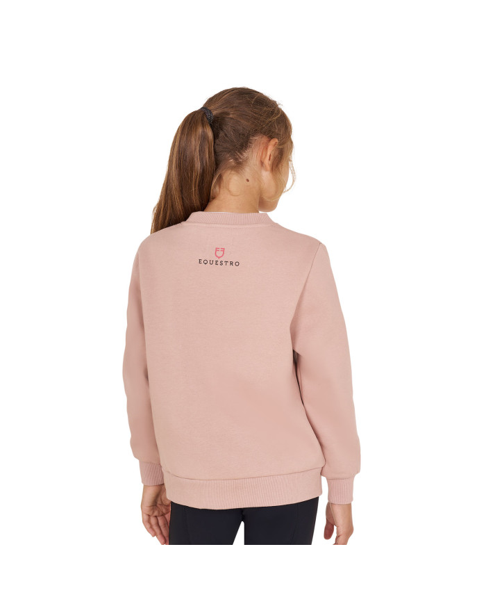 Felpa girocollo da bambina in cotone Lovely Horse