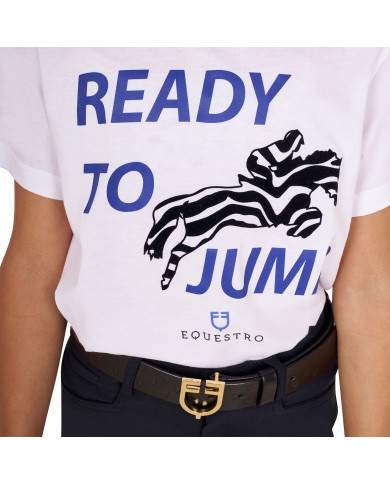 T-shirt da bambina in cotone Ready To Jump T-shirt da bambina in cotone Ready To Jump