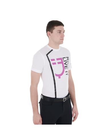 T-shirt da uomo slim fit con logo Ride It Live It T-shirt da uomo slim fit con logo Ride It Live It