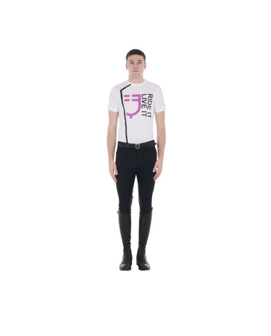 T-shirt da uomo slim fit con logo Ride It Live It T-shirt da uomo slim fit con logo Ride It Live It