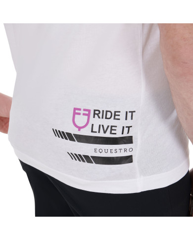 T-shirt da uomo slim fit con logo viola e dettagli neri T-shirt da uomo slim fit con logo viola e dettagli neri