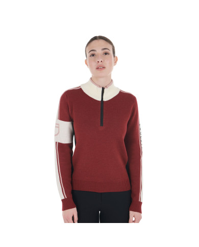 Maglione da donna a collo alto con zip Maglione da donna a collo alto con zip