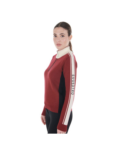 Maglione da donna a collo alto con zip Maglione da donna a collo alto con zip