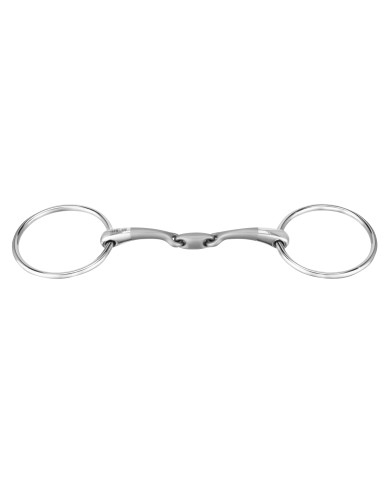 SATINOX LOOSE RING SNAFFLE 14 MM DOUBLE JOINTED STAINLESS STEEL SATINOX LOOSE RING SNAFFLE 14 MM DOUBLE JOINTED STAINLESS STEEL