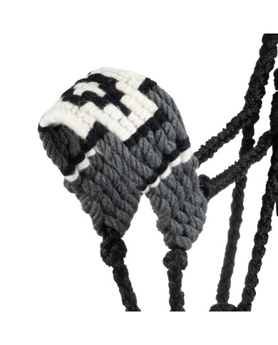 CAPPELLO IN CORDA DI MOHAIR CON DISEGNO A DIAMANTE CAPPELLO IN CORDA DI MOHAIR CON DISEGNO A DIAMANTE