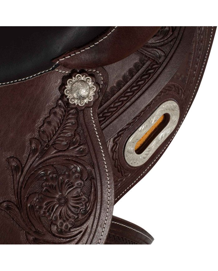 WESTERN SADDLE STAINLESS STEEL FITTING GRAIN LEATHER FLOWER STAMP 2815