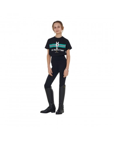 GIRL'S STRIPE EQUESTRO HORSE CLUB COTTON T-SHIRT GIRL'S STRIPE EQUESTRO HORSE CLUB COTTON T-SHIRT