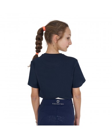 GIRL'S STRIPE EQUESTRO HORSE CLUB COTTON T-SHIRT GIRL'S STRIPE EQUESTRO HORSE CLUB COTTON T-SHIRT