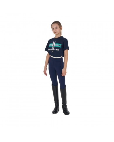 GIRL'S STRIPE EQUESTRO HORSE CLUB COTTON T-SHIRT GIRL'S STRIPE EQUESTRO HORSE CLUB COTTON T-SHIRT