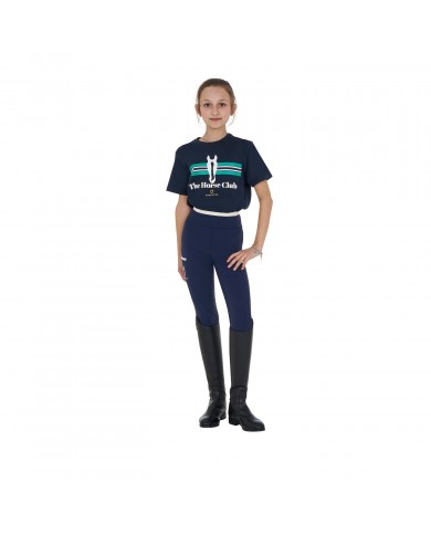 GIRL'S STRIPE EQUESTRO HORSE CLUB COTTON T-SHIRT GIRL'S STRIPE EQUESTRO HORSE CLUB COTTON T-SHIRT