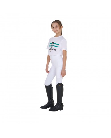 GIRL'S STRIPE EQUESTRO HORSE CLUB COTTON T-SHIRT GIRL'S STRIPE EQUESTRO HORSE CLUB COTTON T-SHIRT