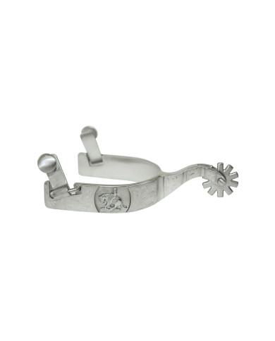 SPERONI WESTERN SATINATI CON DECORAZIONE REINING SPERONI WESTERN SATINATI CON DECORAZIONE REINING