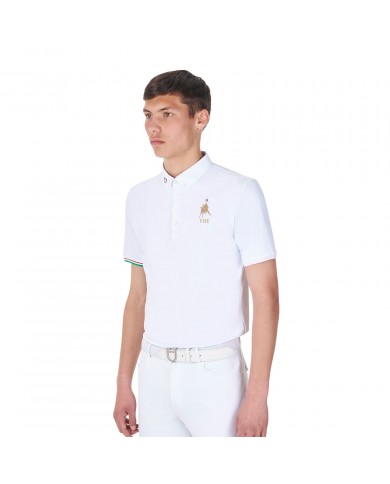 MEN'S COMPETITION POLO SS FLAG BUTTONS EQUESTROxFISE MEN'S COMPETITION POLO SS FLAG BUTTONS EQUESTROxFISE
