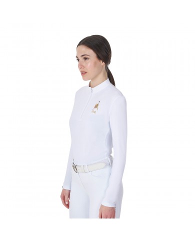 WOMEN'S COMPETITION POLO LS ZIP EQUESTROxFISE WOMEN'S COMPETITION POLO LS ZIP EQUESTROxFISE