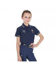 KID'S COTTON PIQUET POLO SHIRT SS BUTTONS EQUESTROxFISE KID'S COTTON PIQUET POLO SHIRT SS BUTTONS EQUESTROxFISE