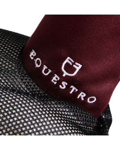 Cuffietta cavallo in cotone e tessuto mesh traforato Cuffietta cavallo in cotone e tessuto mesh traforato