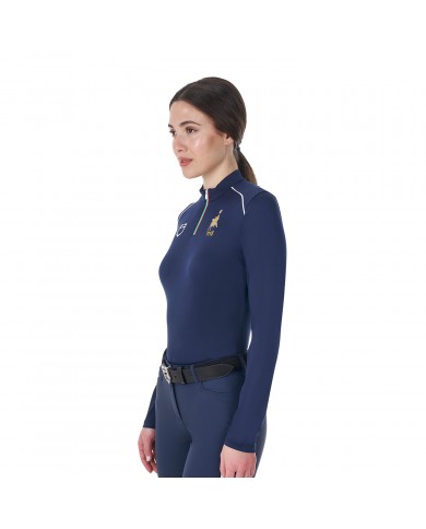 WOMEN'S TECHNICAL TRAINING POLO LS ZIP EQUESTROxFISE WOMEN'S TECHNICAL TRAINING POLO LS ZIP EQUESTROxFISE