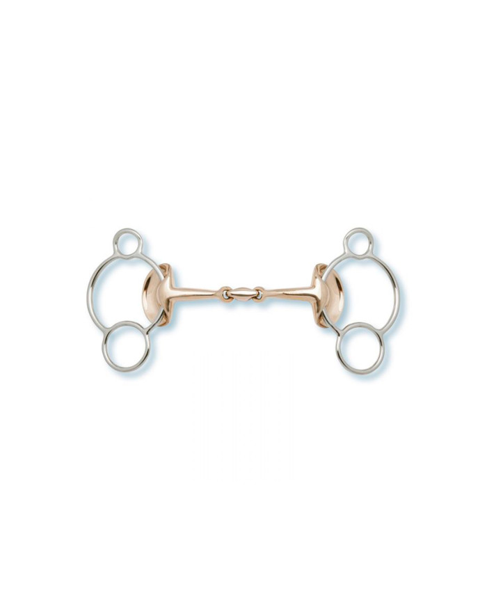 STUBBEN GOLDEN WINGS 3-RING GAG, THICKNESS 14MM, RING 70X130MM (1 PC) STUBBEN GOLDEN WINGS 3-RING GAG, THICKNESS 14MM, RING 70X130MM (1 PC)