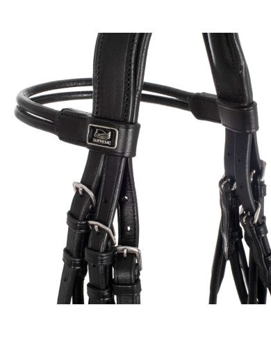 BRIGLIA DRESSAGE DOUBLE ROUND BROWBAND