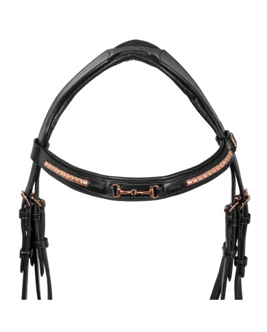 TESTIERA INGLESE CON DECORAZIONE FILETTO ORO ROSA TESTIERA INGLESE CON DECORAZIONE FILETTO ORO ROSA