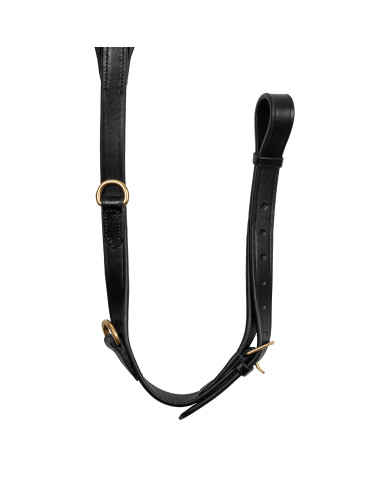 PETTORALE CON FORCHETTA IN CUOIO CON CLINCHER DORATO PETTORALE CON FORCHETTA IN CUOIO CON CLINCHER DORATO