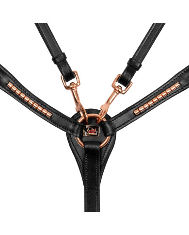 PETTORALE CON FORCHETTA IN CUOIO CON DETTAGLI FILETTI PETTORALE CON FORCHETTA IN CUOIO CON DETTAGLI FILETTI