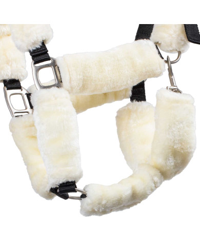 CAVEZZA IN NYLON CON INSERTI IN LANA SINTETICA CAVEZZA IN NYLON CON INSERTI IN LANA SINTETICA